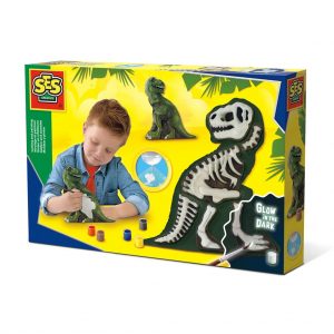 SES gips gieten en schilderen T-rex skelet