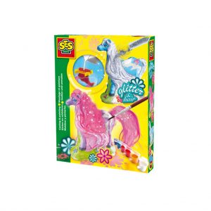 Ses gips gieten en verven paard met manen