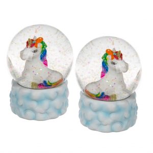 unicorn glitter globe